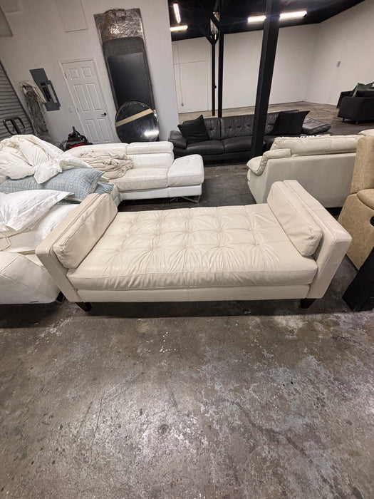 Cream Leather Daybed from Macys! High End Top Grain Leather!