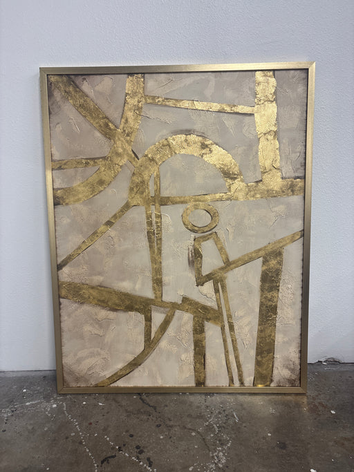Golden abstract painting
