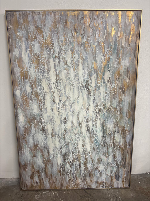 Gold and silver abstract painting