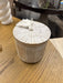 White Washed Wooden Vase with Lid