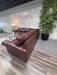 Ethan Allen Brown Leather Sectional – Classic Comfort & Style!