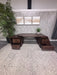 Modern Solid Wood Executive Computer Desk – Contemporary Walnut Finish