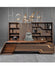 Modern Solid Wood Executive Computer Desk – Contemporary Walnut Finish