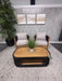 Outdoor Interiors Teak & Black Rope Patio Conversation Set!