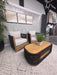 Outdoor Interiors Teak & Black Rope Patio Conversation Set!