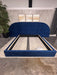Meridian Furniture Cleo Navy Velvet King Bed Frame