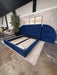 Meridian Furniture Cleo Navy Velvet King Bed Frame