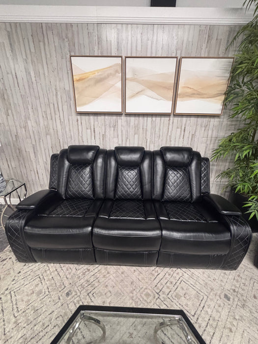 Wrought Studio Aijai Power Reclining Faux Leather Sofa & Loveseat Set with LED Lighting!