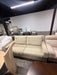 Beige American Leather Suede Loveseat