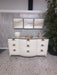 Michale Amini Beige and Gold Console Table
