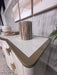 Michale Amini Beige and Gold Console Table