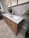 Design Element Milano Double Sink Oak Bathroom Vanity with Quartz Top