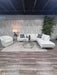Natuzzi White Leather Sectional & Swivel Chair – Modern Italian Design!