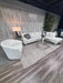 Natuzzi White Leather Sectional & Swivel Chair – Modern Italian Design!