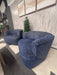 Mila Swivel Accent Chairs – Modern Blue Bouclé Fabric! Like New!