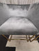 Modern Grey Velvet Counter Stool with Gold Frame – Like New!