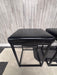 Modern Faux Leather Counter Stools with Black Metal Frame – Set of 2!