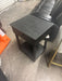 Black Bobbin Leg End Table with Storage Drawer!