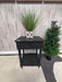Black Bobbin Leg End Table with Storage Drawer!