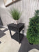 Black Bobbin Leg End Table with Storage Drawer!