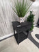 Black Bobbin Leg End Table with Storage Drawer!
