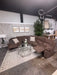 Brown 6-Piece Power Reclining Sectional with Console & Cup Holders – Like New!