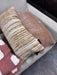 Gold & Cream Striped Lumbar Accent Pillow