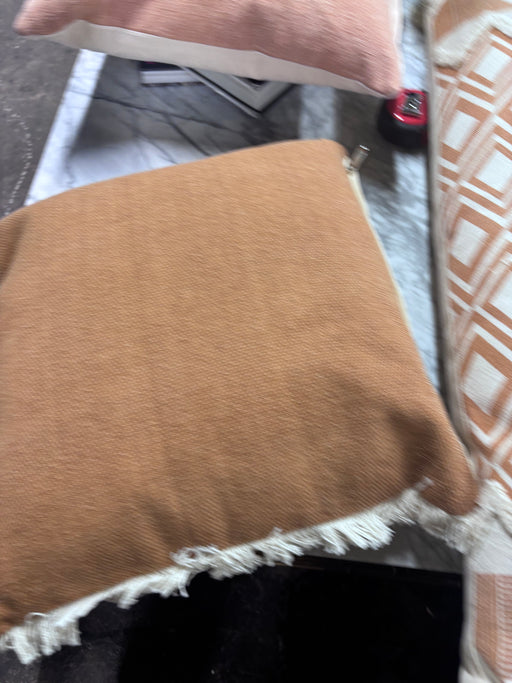 White Boho Macramé Accent Pillow