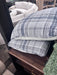 Gray & Blue Plaid Quilted Throw Pillows (Set of 2)