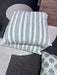 Sage & White Striped Throw Pillows (Set of 2)