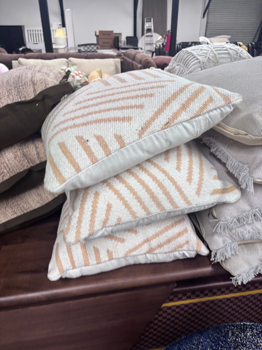 Cream & Tan Geometric Throw Pillows