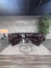 Robb & Stucky Rustic Western Brown Leather Curved Sectional Sofa with Nailhead Trim