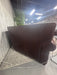 Robb & Stucky Rustic Western Brown Leather Curved Sectional Sofa with Nailhead Trim