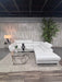 Nicoletti Italia White Leather Chaise Sectional Sofa – Modern Luxury