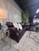 Bernhardt Dark Brown Leather Corner Sectional Sofa – Luxury Rolled Arm Nailhead Couch