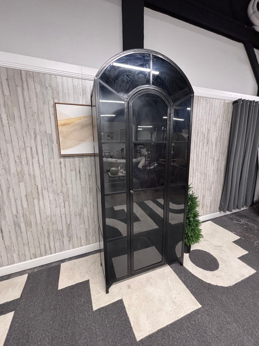 Four Hands Belmont Black Metal & Glass Display Cabinet – Like New!