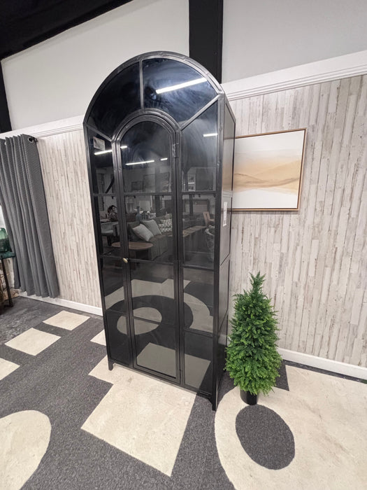 Four Hands Belmont Black Metal & Glass Display Cabinet – Like New!