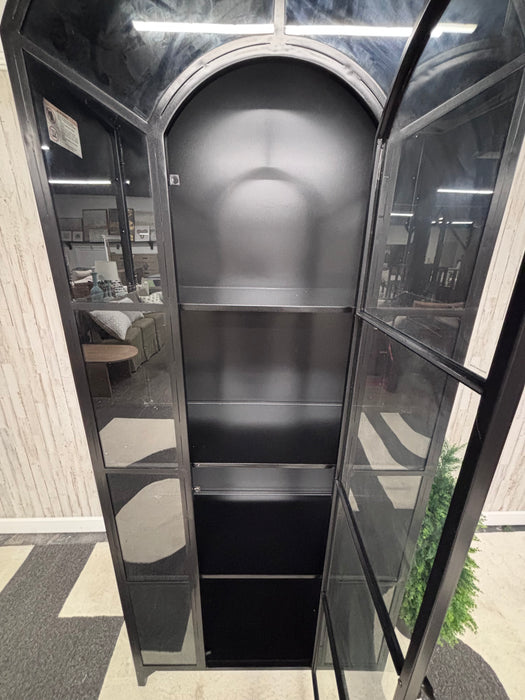 Four Hands Belmont Black Metal & Glass Display Cabinet – Like New!