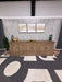 Nest Home Mimi Long 6 Door Cabinet – Rustic Reclaimed Pine Sideboard Credenza
