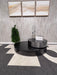 Orren Ellis Luxury Modern Rotating Coffee Table – Black Wood & Chrome Swivel Design
