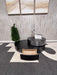 Orren Ellis Luxury Modern Rotating Coffee Table – Black Wood & Chrome Swivel Design