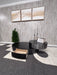 Orren Ellis Luxury Modern Rotating Coffee Table – Black Wood & Chrome Swivel Design