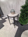 Bernhardt Barclay Luxury Stone Top End Table – Modern Metal Accent Side Table