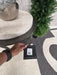 Bernhardt Barclay Luxury Stone Top End Table – Modern Metal Accent Side Table