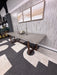 Modern Industrial Solid Wood & Concrete Style Dining Table - Like New