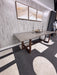 Modern Industrial Solid Wood & Concrete Style Dining Table - Like New