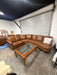 Cognac Leather Sectional