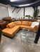 Orange Leather Natuzzi Sectional