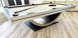 Stunning Custom Full Size Pool Table/Dining Table Set – Sleek Stainless Steel Veneer Modern Design