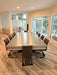 Stunning Custom Full Size Pool Table/Dining Table Set – Sleek Stainless Steel Veneer Modern Design